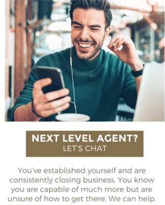 Next level agent man talking on cell phone and smiling